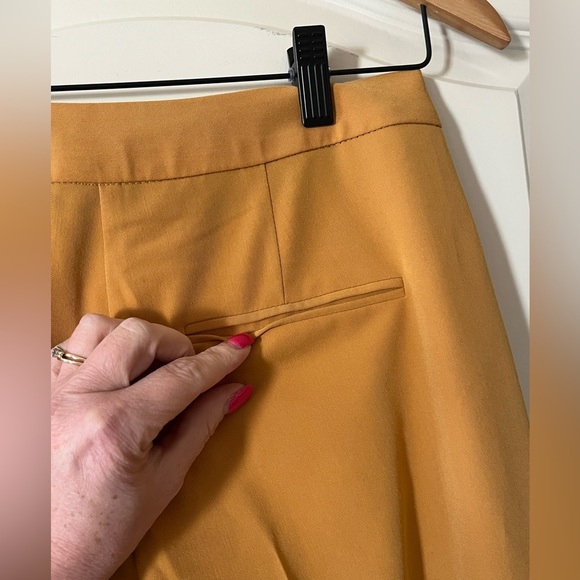 Topshop Golden Yellow Designer Slacks Women’s Size 6 - Picture 3 of 15